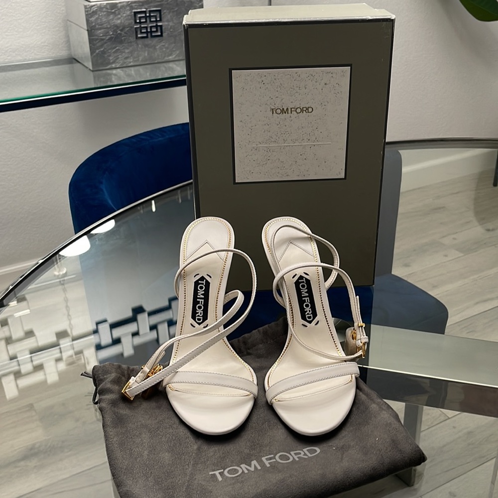 TOM FORD 105mm Lock Leather Sandal